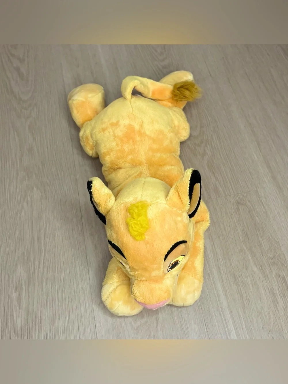 Disney Yellow Simba Cub Plush with Pink Nose - Lion King